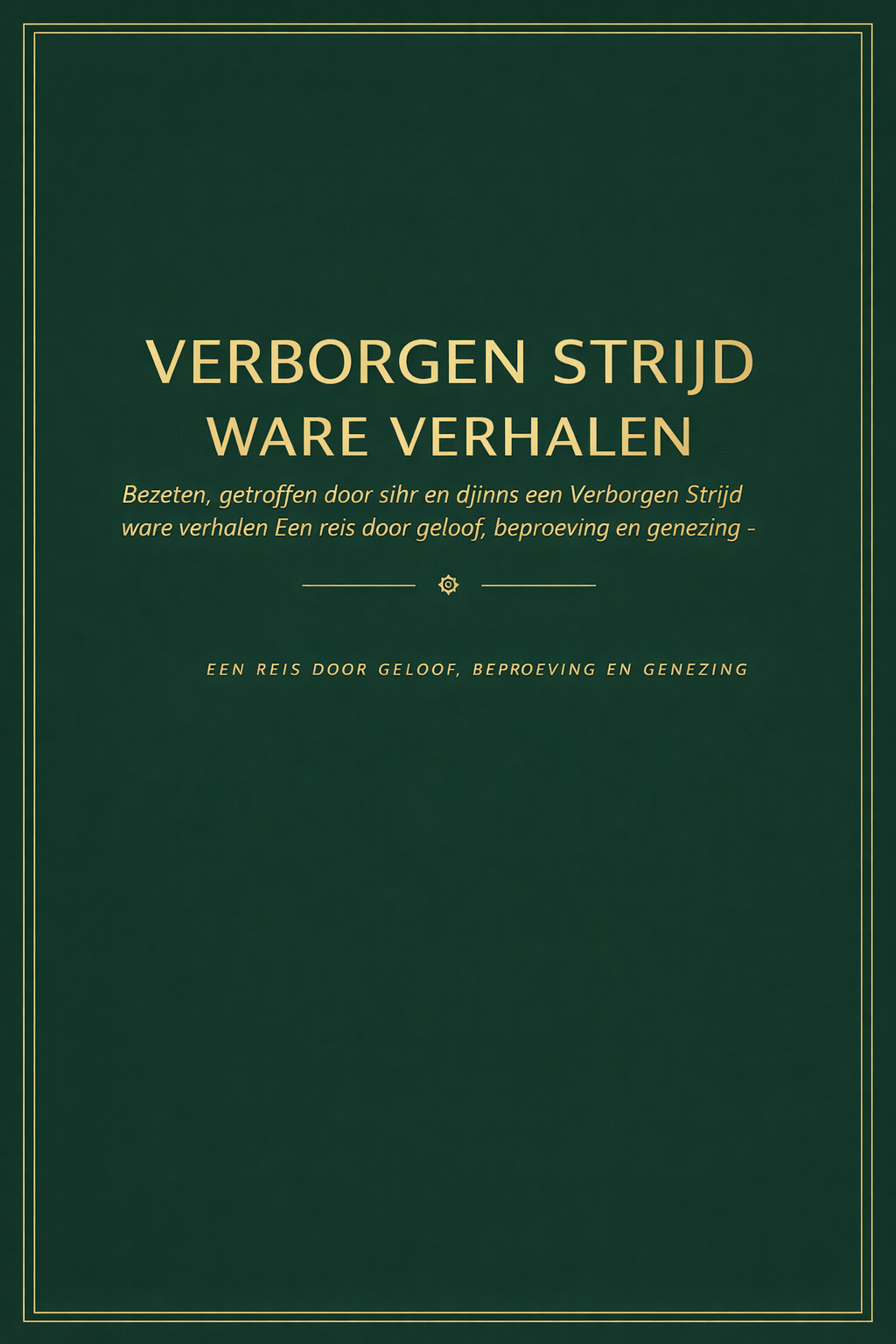 Bezeten , getroffen door sihr en djinns een Verborgen Strijd ware verhalen Een reis door geloof, beproeving en genezing